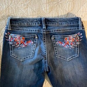 Rock 47 by Wrangler ultra low rise Jeans Sz 3/4